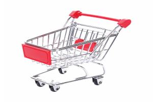 Funky Cartoon shopping carts with basket for shopping mall