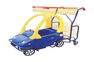 supermarket Interesting children hand push shopping carts