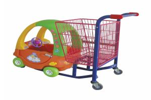  kiddy children shopping cart with plastic toy car shape