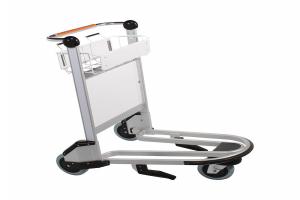 Airport tool trolley for carrying suitcase on Escalator