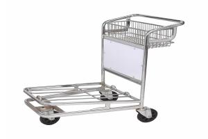 Two layers Hand pull luggage load Airport service trolley