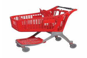 130L  large dimensions Push plastic shopping trolley