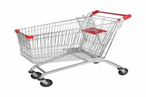 240 European Large capacity shopping carts in supermarket