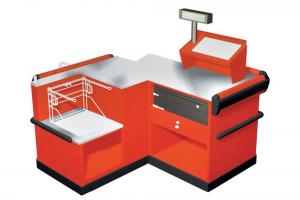 New style retail store stainless steel supermarket checkout counter 