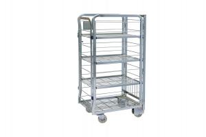 Cargo steel european roll container 4 wheels transport rolling trolley