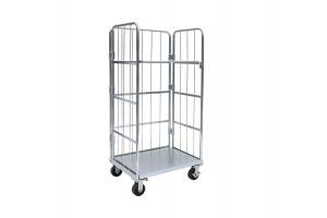Double Pull Rod Trolley Shopping Basket with TPR Wheels
