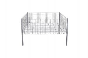 55L supermarket plastic shopping basket with 4 wheels